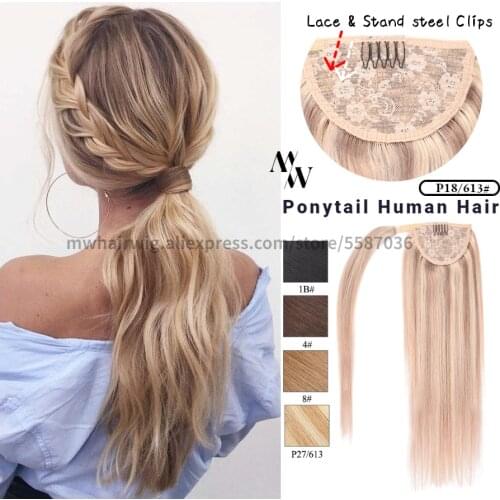 Накладные хвосты из натуральных волос MW China At AliExpress