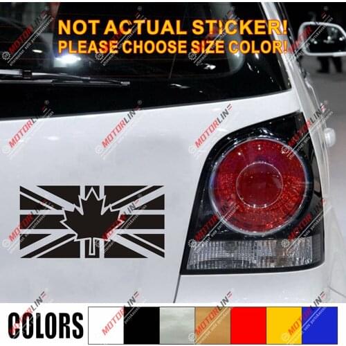 Canada UK Flag Merged Decal Sticker Car Vinyl Union Jack British Maple Leaf