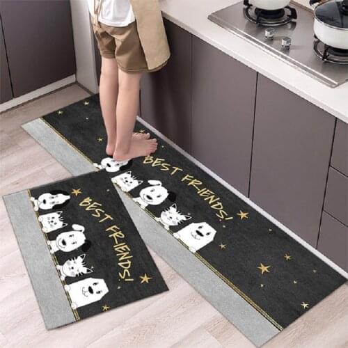 Anti-slip Kitchen Mat Home Kitchen Area Rugs Living Room for Floor Hallway Bedroom Entrance Doormat Absorbent Bathroom Carpet