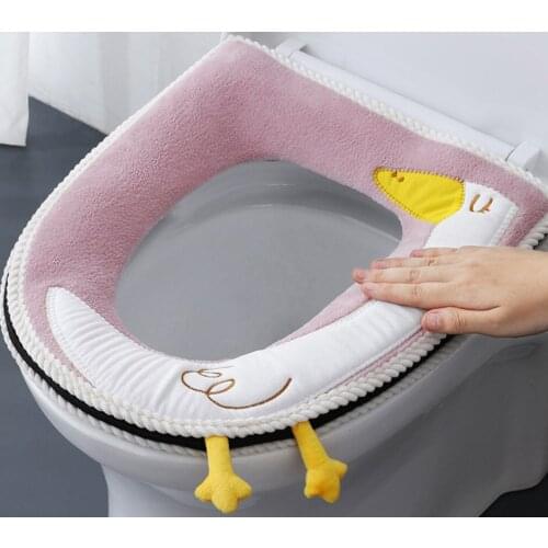 NEW Hot Sale Comfortable cartoon bathroom Toilet Seat Cover Winter Toilet Cover Household Closestool Mat Seat Case Lid Cover