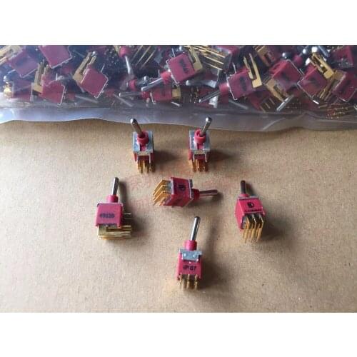 Original new 100% import toggle switch 8pin 2gear bend foot rocking head rocker switch