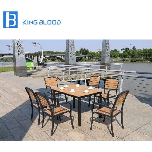 Factory price Plastic Wood Outdoor dining Furniture