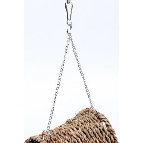 Bird Nest Bed Grass Tunnel Hammock Hanging Pet Cage Ornament Decoration