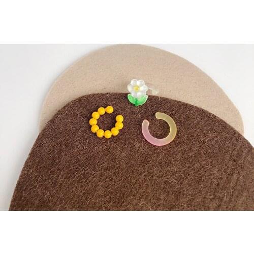 Sweet Candy Color Flower Earcuff Girl Gifts Cute Colourful Beads Clip on Earrings Fake Piercing Earrings for Women Accessories