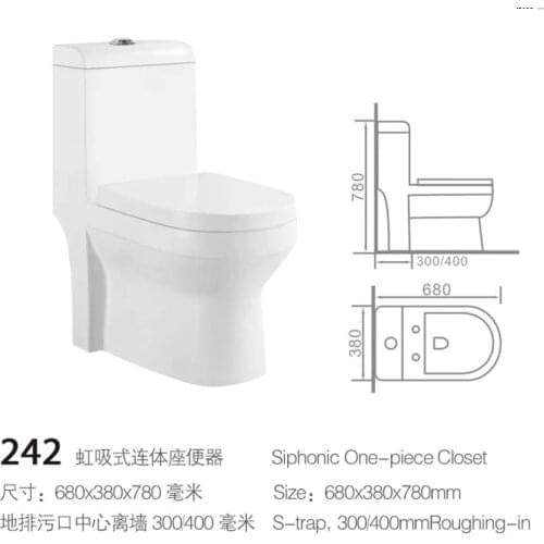 Modern ceramic home hotel sanitary ware one piece pedestal bathroom commode toilet