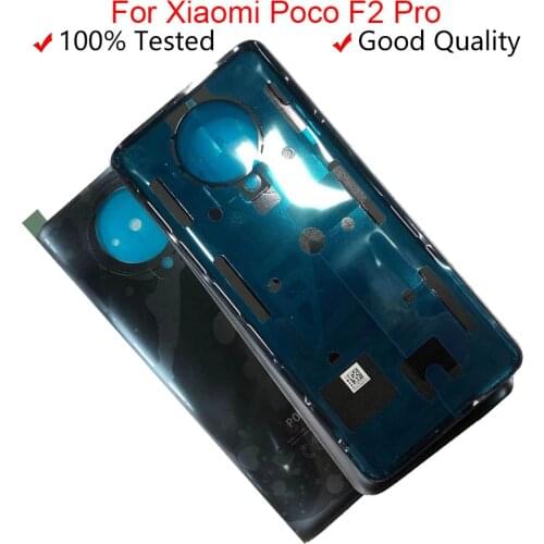 For Xiaomi Poco F2 Pro Back Battery Glass Cover Rear Housing Door Case For Poco F2 Pro Battery Cover Pocophone Replacement Parts