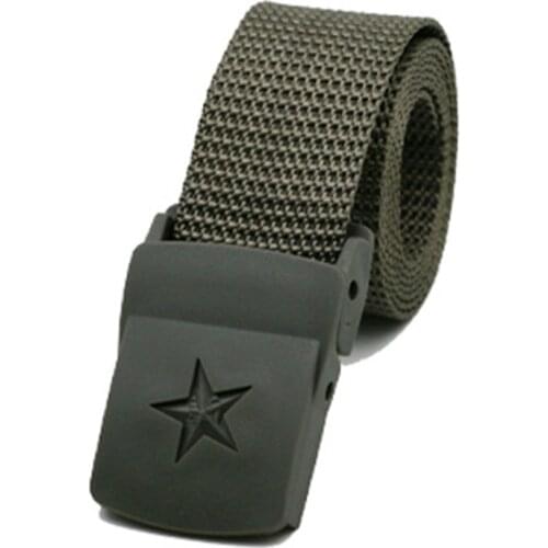 Tactical belt Waist Belt Unisex Slim Smooth Automatic Buckled Nylon Belts Waistband For Men Women