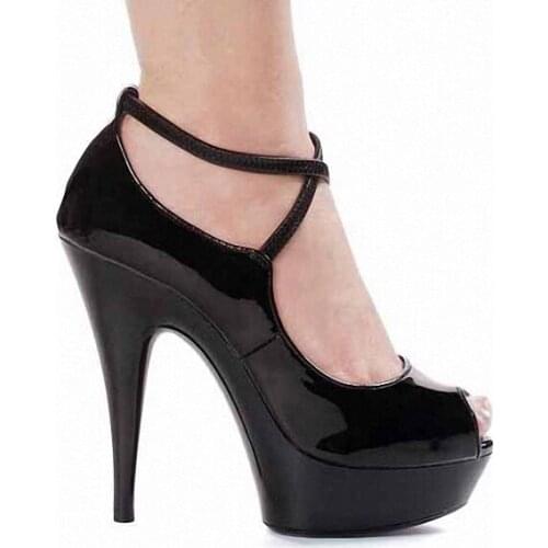 15CM High-Heeled Shoes Sexy Gladiator Style Ultra High Heels Dress Shoes High Heel Single Shoes