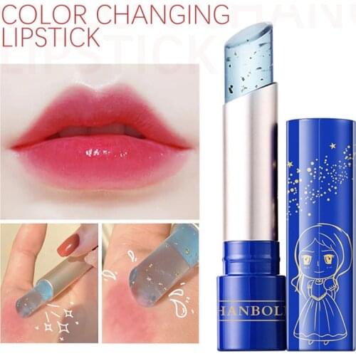 Moisturizer Transparent Lipstick Long-lasting Lip Gloss Jelly Gold Foil Lipstick Temperature Color Change Waterproof Lip Balm