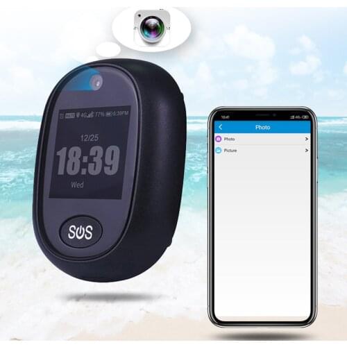 V45 HD Display Screen 4G Full Netcom Smart Tracking Pendant GPS Step Counting Position Personal Locator Device IP67 Waterproof