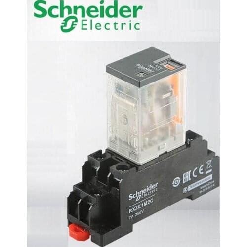 Schneider electric RXZE1M2C Screw clamp socket for use with RXM2 （10pieces） 7A 250V