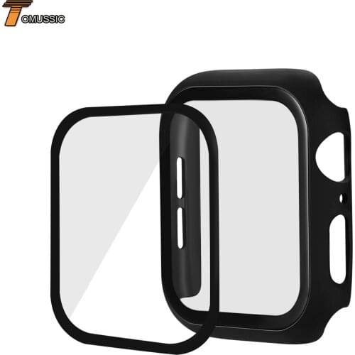 3D 9H Tempered Glass Screen Protector Cover For Apple Watch Series 2 3 4 Case Shell For iWatch 38mm 40mm 42mm 44mm Screen Film