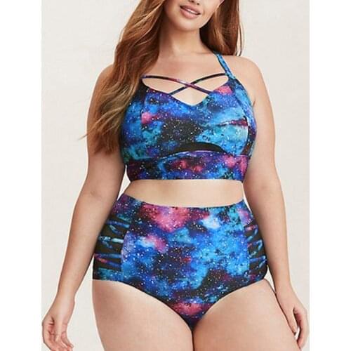 Large Size Swimwear Women 2021 Ladies Plus Size Padded Swimsuit Push Up Sexy Bikini Set Womens Bathing Suit купальник женский