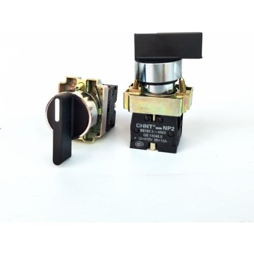 2PCS/Lot CHINT NP2-BJ53 3 Position Selector Push Button 2NO Selector Switch XB2-BJ53 Spring Return