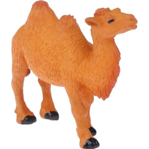1pc Camel Toy Model Figurine Kids Simulation Wild Animal Realistic Desktop Ornaments Collection Decor Craft Gift