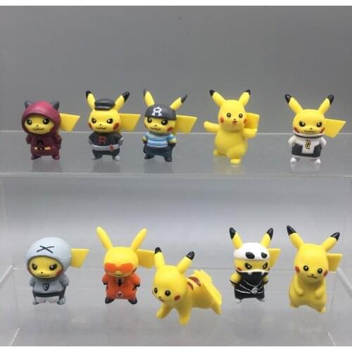 10pcs/set Mini Cartoon Pokemon Model Toys Takara Tomy Pokemon Action Figures Toys For Boy Gift Takara Tomy Doll