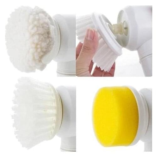 5 in 1 Handheld Electric Cleaning Brush for Bathroom Toile Tub Brush Rags Kitchen TV Window Washing Brushs Home Cleaning Tools