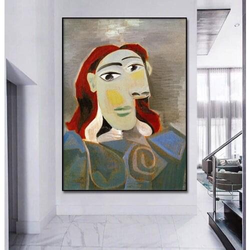 Abstract Avatar with Deformed Eyes and Nose Canvas Posters Wall Art Print Modern Painting Nordic Bedroom Home Decoration Picture