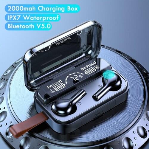 TWS 5.0 Wireless Bluetooth Earphones Sport Waterproof 9D Wireless Headphones Headset Touch Control Music Earbuds with Microphone
