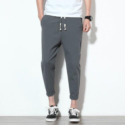 MRMT 2021 Brand Summer Mens Trousers Casual Pants for Male Loose Trousers Solid Color 9 Pants