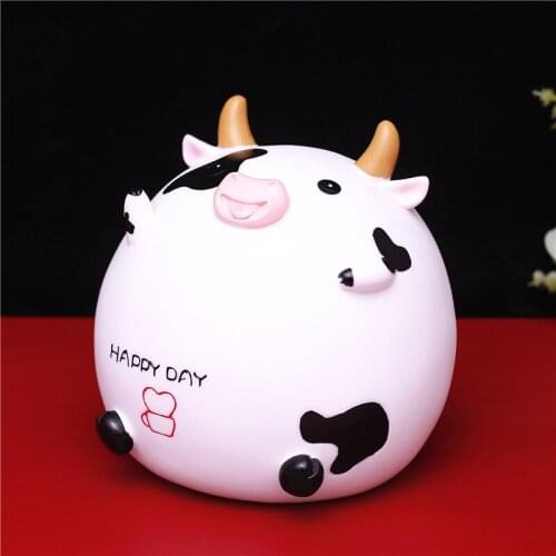 Cow Save Money Box Savings Bank Money Hiding Place Safe Piggy Banks Interesting Modern Cofres Para Dinheiro Home Decor BD50MB