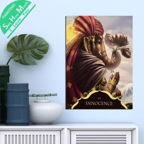 1 Piece Innocence Ganesh God Word HD Printed Canvas Wall Art Posters and Prints Poster Painting Framed Artwork Room Decoration