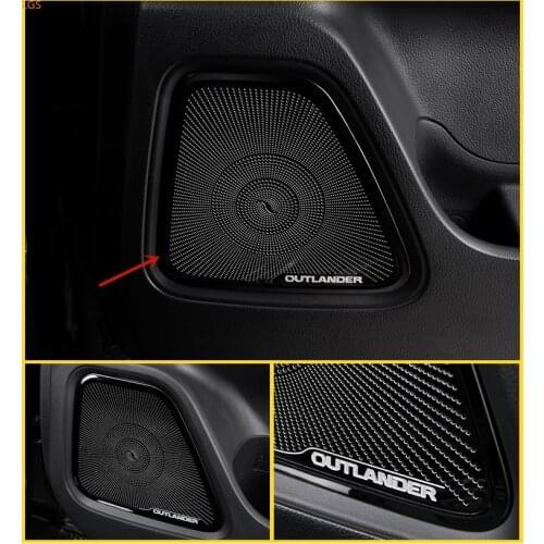 For Mitsubishi Outlander 2013-2019 stainless steel audio speaker decorative cover anti-scratch protection car accessories