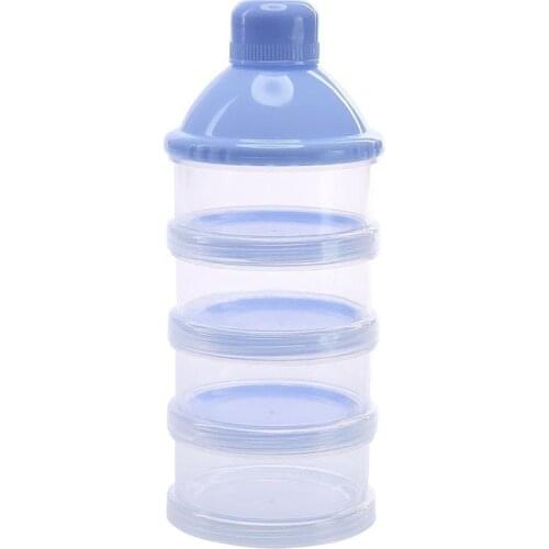 Formula Dispenser, BPA Free Non-Spill Baby Milk Powder Dispenser & Snack Cup Storage Container (Blue)