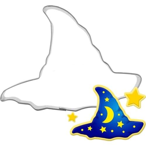 Halloween Stainless Steel 3D Witch Hat Cookie Cutters Cake Cookie Mold Fondant Cutter DIY Cake Baking Tools Biscuits Knife