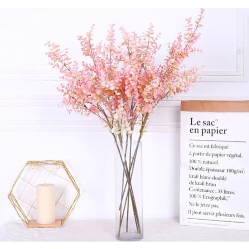 80cm Artificial Eucalyptus Leafs Fake Tree Foliage Bouquet Plastic Faux Plant Branch for Christmas Home Garden Decoration