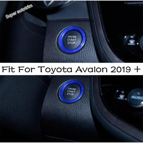 Engine Start Stop Ring Keyless Start System Button Cover Trim Metal Accessories Interior Fit For Toyota Avalon 2019 2020 2021