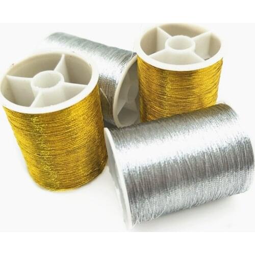 Hot sell Gold/Silver109Yards Durable Overlocking Sewing Threads Polyester Cross Stitch Strong Threads for Sewing Supplies5BB5588