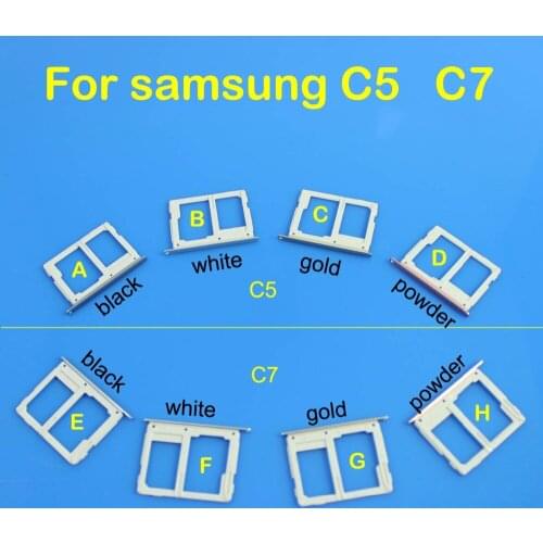 Cltgxdd SIM Card Tray For Samsung Galaxy C5 C7 SIM Card Reader Sim Tray Holder Sim Slot Replacement Parts