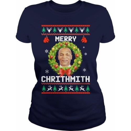 Mike Tyson Merry Chritmith Christmas Womens T-Shirt