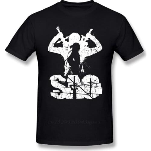 Sword Art Online T Shirt SAO Love Forever T-Shirt Oversize Awesome Tee Shirt Printed Cotton Mens Casual Short Sleeve Tshirt