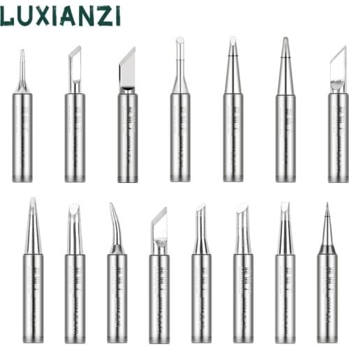 LUXIANZI Electric Soldering Iron Tips For Soldering Station BGA Welding Tools K/C/1.2D/B/IS Copper Tin for solder iron head tips