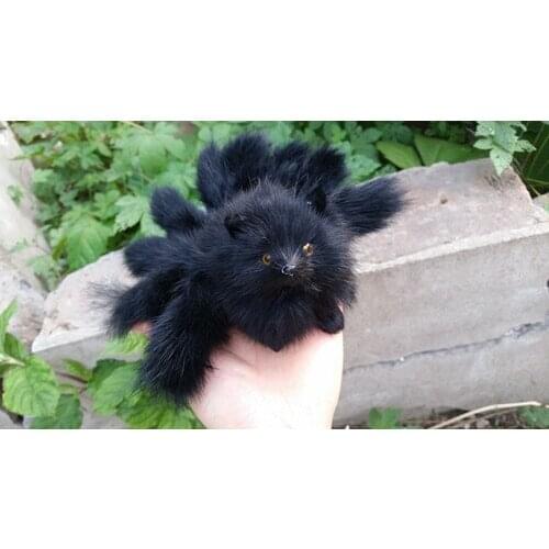 New cute simulation black fox toy polyethylene & furs nine-tails fox model gift about 15x6x7.5cm 0934