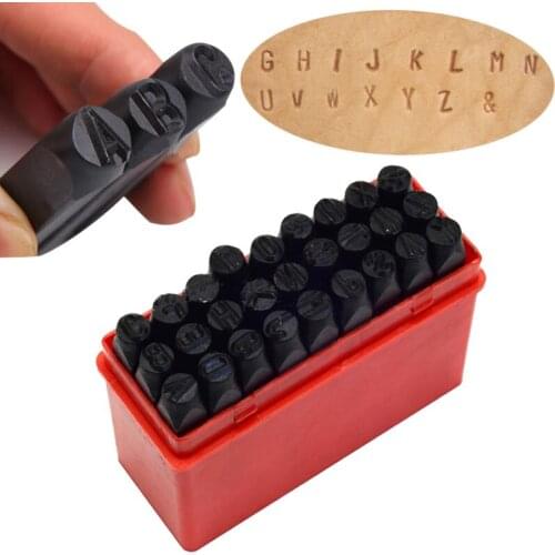 New Letter Stamp Punch Set Hardened Steel Metal Alphabet Letter Wood Leather Punch Tool Craft ferramentas manuais sewing