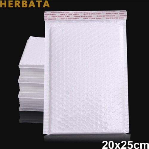 HERBATA (200*250mm) 10pcs/lots White Pearl Film Bubble Envelope Courier Bags Waterproof Packaging Mailing Bags CL-2022-C