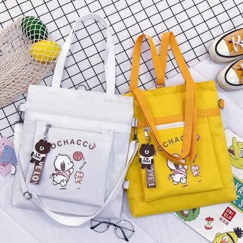 Shoulder Bag Bag Crossbody Bag Woman 2021 Girls Handbags Female Shoppers Cute Cartoon Wallets Casual Large Capacity Canvas Bags