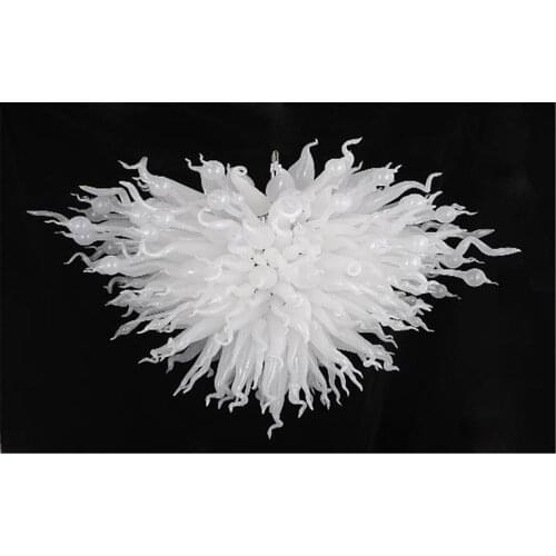 Wedding Pendant Light for New House Items Chihuly Style White Glass Murano Crystal Chandelier