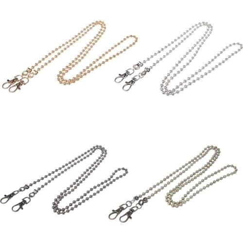 THINKTHENDO Long 120cm/50cm Luxury Fashion Metal Purse Chain Straps Handle Shoulder Bag Cross Body Replacement Handbag