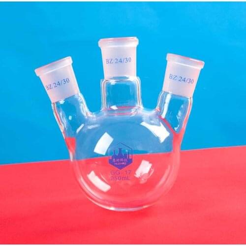Three-necked flask 250ml/24x high borosilicate glass thickening material