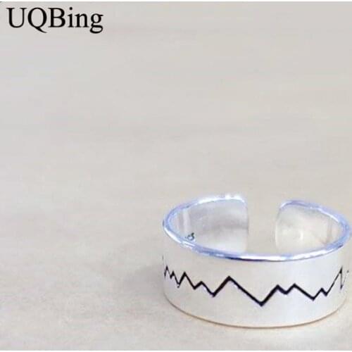 Women Original Handmade 925 Sterling Silver Wide Rings Thai Silver Open Rings Jewelry