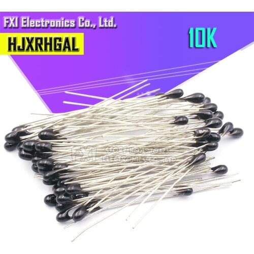 100pcs NTC MF52AT MF52 B 3950 10K NTC Thermistor Thermal Resistor 5% NTC-MF52AT-10K
