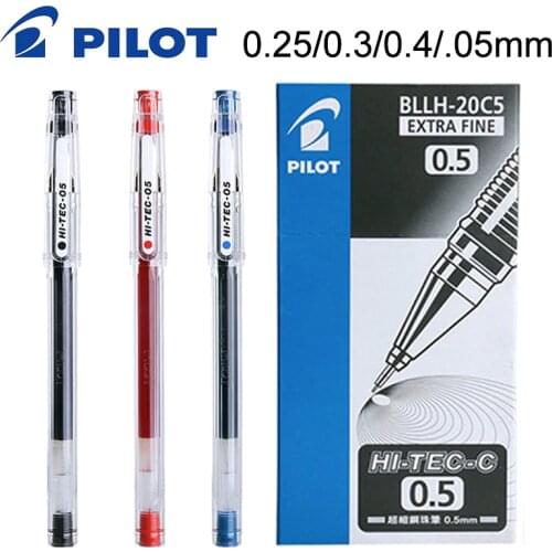 12pcs PILOT Gel Pen BLLH-20C3 / BLLH-20C4 / BLLH-20C5 Signature Gel Pen HI-TEC Refill Needle Tube Student Financial Office Use