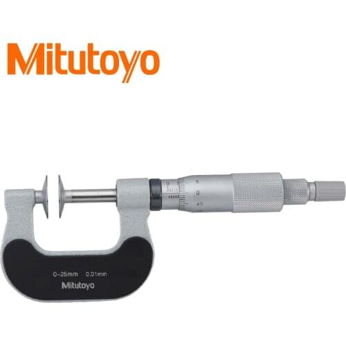 169-201 0-25mm Mitutoyo Disk Micrometers with Non-Rotating Spindle Type Measure Cnc Tool 0.01mm