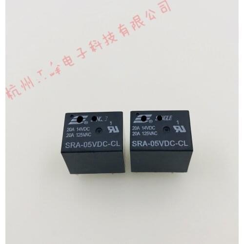 20piece) SRA-05VDC-CL SRA-12VDC-CL SRA-24VDC-CL 5PINS 20A Automobile relay new and original