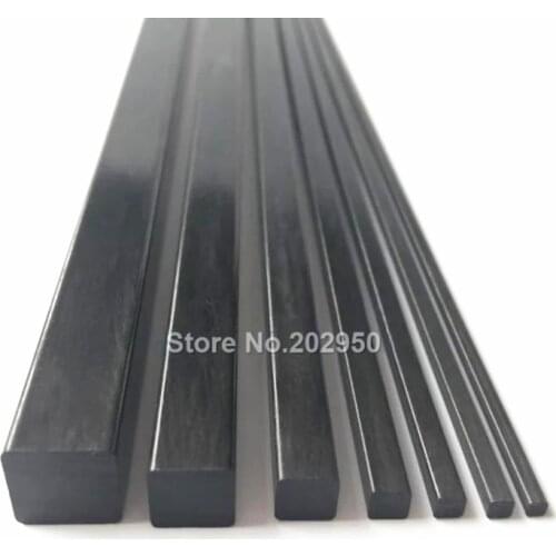 4pcs 8pcs CFRP Carbon Fibre Pultruded Solid Square Rod High Strength Dimater 2mm 2.5mm 3mm 4mm 5mm 6mm 8mm 10mm Length 500mm