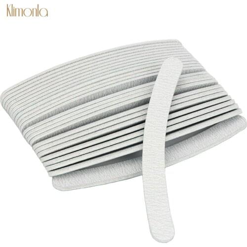 50pcs Nail Art Sanding Buffing Sandpaper Files For Pedicure Manicure Care Tools 100/180 Curved Polishing Nail File